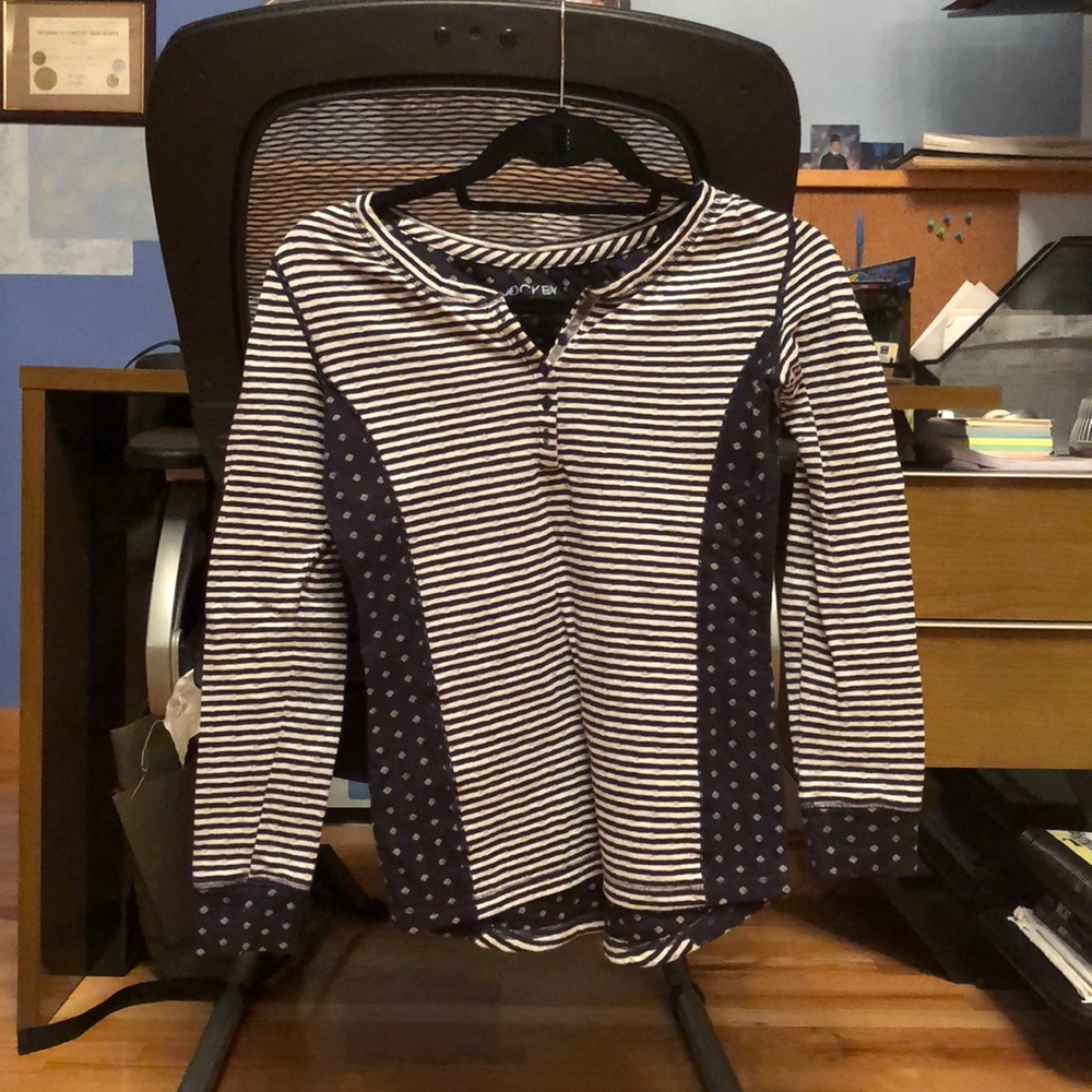 Striped pajama pants and long sleeve shirt SET